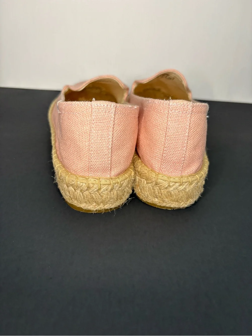 Soludos Pink Canvas Smoking Slipper Espadrilles Flat Loafers Size 6.5
